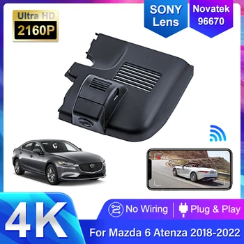 A 4K 2160P Plug and play Autó DVR Videó Rögzítő Wifi Kamera Kamera A Mazda 6 atenza 2018 2019 2020 Ellenőrzés Mobil ALKALMAZÁS