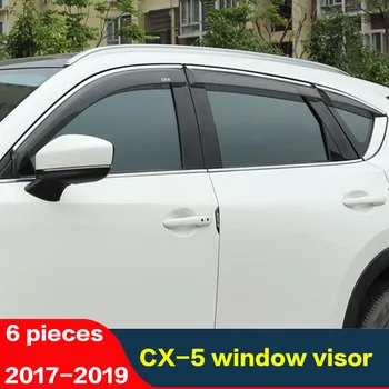 A 6DB Mazda CX-5 Autó Ablak, Napellenző Oldalra Nap Eső Védelmi Pajzs Külső Test Dekoráció Kiegészítők 2017-2021 Év