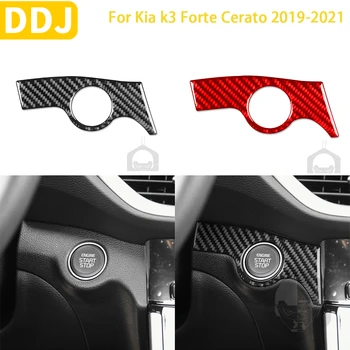 A Kia K3 Forte Cerato 2019 2020 2021 Tartozékok Szénszálas Autó Belsejét Egy Érintse Meg A Start Panel Matrica
