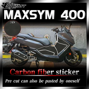 A SYM MAXSYM400 matrica 3D szén-rost védő matrica festék felülete átlátszó láthatatlan autó ruházat film autó matrica