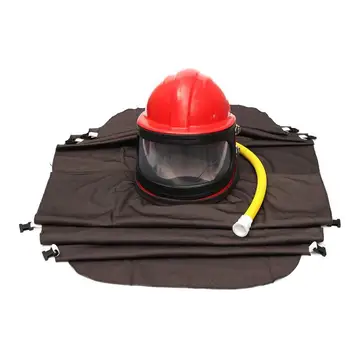 ABS védő homokfúvással sisak, porvédő maszkot, homokfúvással fedél hőmérséklet-beállító eszköz, homokfúvással protector