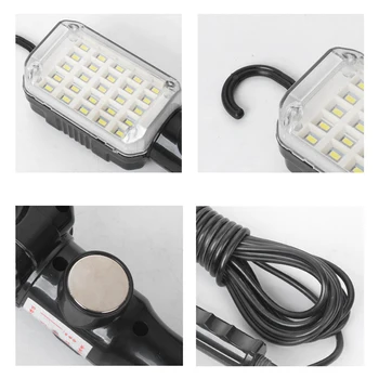 AC 220V LED-es Zseblámpa, Mágneses Alap 12.5 W Újratölthető Munka lámpa Horog Ellenőrzés Építési Fény Autó Javítás