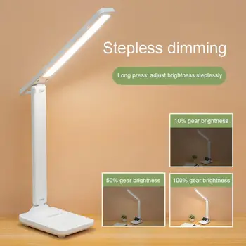 Asztali Lámpa Szemek Védelme Érintse meg Szabályozható LED Hallgató Kollégiumi Hálószoba Olvasó USB Újratölthető asztali Lámpa, Különleges Ajándék