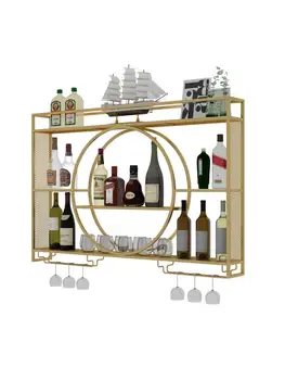 Bor kabinet haza bort rack bár falra boros állvány, tároló kovácsoltvas kijelző rack ital rack bor rack állvány