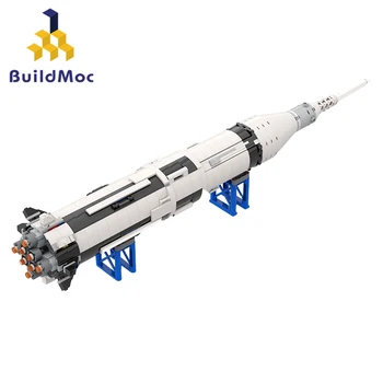 BuildMoc Tér IB Épület-Blokk Szett V Rakéta Közepes Kompatibilis 21309 Fuvarozó Dob Jármű Modell Diy Készletek Tégla Játékok, Ajándékok