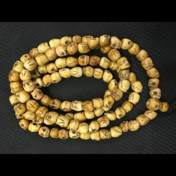 Csont, koponya ima gyöngy nyaklánc! 108 Maha Sámán Tibeti Buddhista Kenyér Dekoráció Gyűjtemény Figurák Ornments a Karkötő