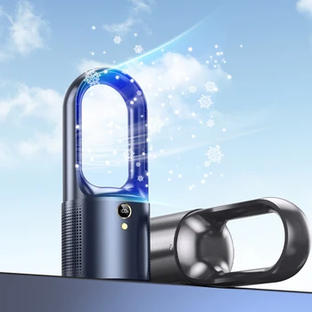 Elektromos Bladeless Rajongó Háztartási Biztonságos 6-fokozatú Ventilátor Adjustableireless Levegő hűtőventilátor, USB-Töltés 2000mAh Akkumulátor Táblázat Rajongó
