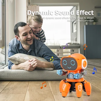 Elektronikus Táncoló Robot Játék Műanyag Zene, Fény, Interaktív Robot Játék Sima Séta Robot Játékok Gyerekeknek, Születésnapi Ajándék