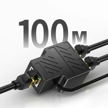 Ethernet Adapterrel Dual RJ45 Kiterjesztését Csatlakozó 10/100Mbps Hálózati Elosztó 5V az Ethernet Kábel Női