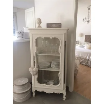 Francia krém stílus haza kijelző szekrény, kanapé, mosogató, tálaló, modern, világos luxus ábra kabinet, parfüm szekrény