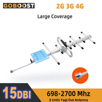 GOBOOST 8 Yagi Kültéri antenna 3g 4g Kültéri Antenna 698-2700 Mhz Sejt a Mobiltelefon-Erősítő-Erősítő Repeater GSM, UMTS, LTE