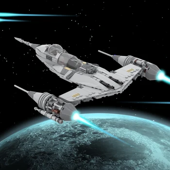Gobricks MOC Space Sorozat N-1 Starfightered Naboo Csillagharcosok Épület-Blokk Szett Háború Űrhajók Modell Össze DIY Tégla Játék