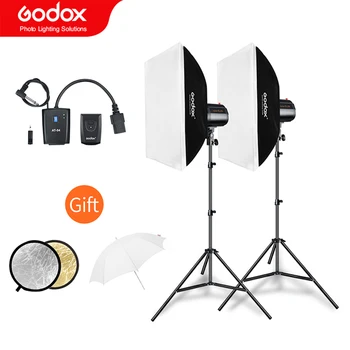 Godox 400Ws Villogó Stúdió Vaku Készlet 2db 200Ws Fényképészeti Világítás - Villan, Fény Áll, Kiváltó, Puha Doboz