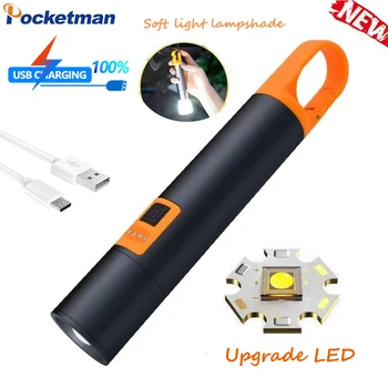 Hordozható LED Lámpa USB Tölthető Zseblámpa Kültéri Vízálló Zseblámpa Munka Fény vészvilágítás Kemping Lámpa