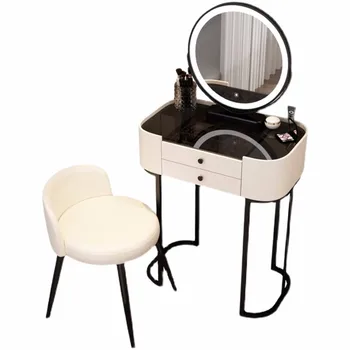 Hálószoba Bútor LED Luxus fésülködő Asztal Hálószoba Egyszerű Tároló Szekrény Egy Kis fésülködő Asztal Bútor HY