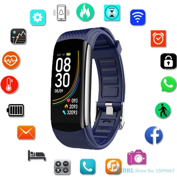 Intelligens Karóra Férfi Női Sport Fitness Tevékenység Pulzusmérő Vérnyomás Vízálló Smartwatch Ios, Android Óra