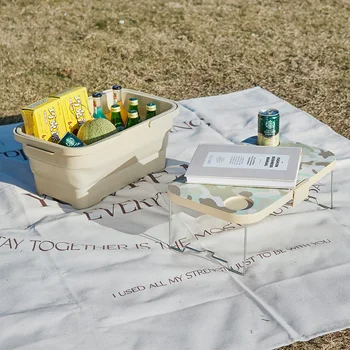 Kerti kemping tavaszi kirándulás hordozható piknik kosár tároló kosár hordozható összecsukható kirándulás