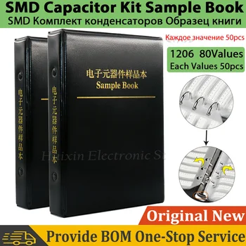Kondenzátor Kit SMD Kondenzátor Minta Könyv 1206 Chip Választék Csomag 80 Értékek a Változó Minden egyes Érték 50pcs