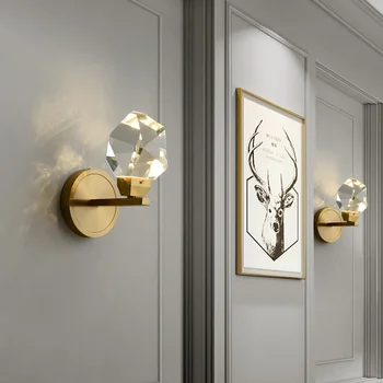 Kristály Modern Luxus Fali Lámpa Esztétikai Művészeti Belső Újdonság Fürdőszobai Fali Lámpa Lépcső Csillogás Lampara Olyan Háztartási Készülék