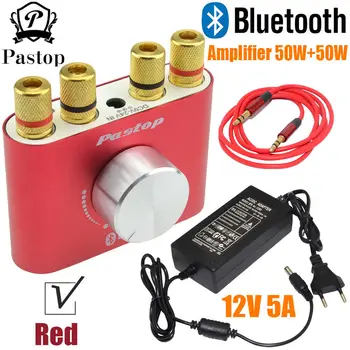 Legújabb 100W Bluetooth-erősítő HiFi DIY sztereó audio receiver F900 50W * 2 piros