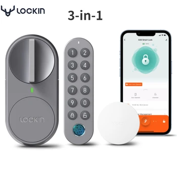 Lockin G30 Intelligens Zár DIY Kulcsnélküli Bejegyzés Tuya App WiFi, Bluetooth, Ujjlenyomat-Password Lock Kompatibilis Alexa, a Google