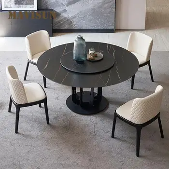 Luxus Modern Otthon Bútor Márvány Esküvői Ebédlő Asztalok Készletek Lemezjátszó Olasz Rock Lemez Kerek Asztal Nappaliba