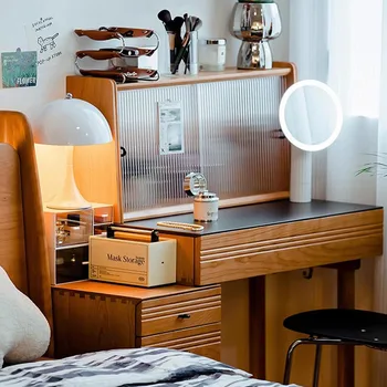 Luxus Skandináv Fa Fésülködő Asztal Komód Fiókos Tároló Hálószoba Smink Asztal Hiúság Meuble De Rangement Hálószoba Bútor