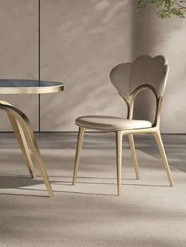 Luxus étkező székek otthoni használatra, modern, minimalista tervező étkező székek, rozsdamentes acél high-end étkező székek