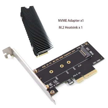 M. 2 NVMe SSD NGFF, Hogy PCIE X4 Átalakító Kártya M Gombot, PCI-e PCI-Express 4X SSD M2-es PCIE Adapter Alumínium Hűtőborda