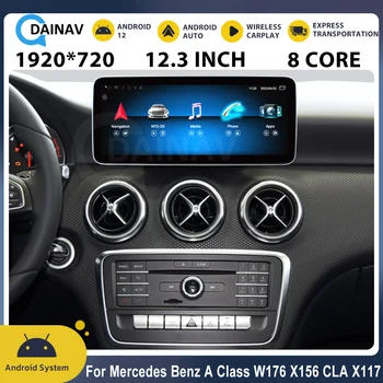 Mercedes Benz A Osztály W176 GLA X156 CIA 2013 -2018 Android 12 autórádió GPS Navigációs CarPlay Multimédia Lejátszó, HD Képernyő