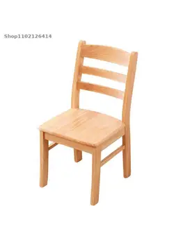 Minden tömör fa étkező szék otthon egyszerű, modern, kényelmes háttámla szék, étterem, étkezési széklet egész Északi megvastagodott szék