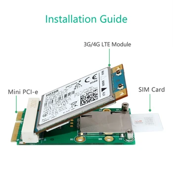 Mini PCI-E Adapter SIM-Kártya Foglalat a 3G/4G ,WWAN LTE ,GPS kártya önálló, rugalmas SIM-kártya tartóját