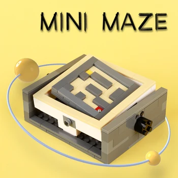 MOC Mini Labirintus Flipper Konzol építőelem Készlet Értelem Interaktív Labirintus Puzzle Játék, Tégla Össze Játékok Gyerekeknek Ajándék