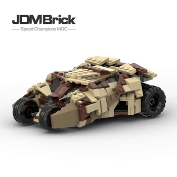 MOC Épület-Blokk, DIY Kézzel készített Összeállítás Meghatározott Dobon Fekete autó Fiú Ihlette Játék Ajándék Összeállítás Modell Hazai Alkatrészek
