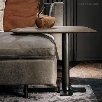 Modern dió tömör fa kávé lift többfunkciós magassága állítható oldalsó asztal kanapé