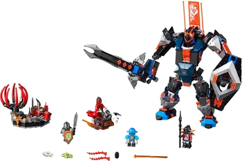 Nexoed Lovagok Sorozat Fekete Lovag Mech építőkövei Agyag Mecha Fortrex Kompatibilis a LEGO 70326 Tégla Játékok, a Gyermekek Ajándékok