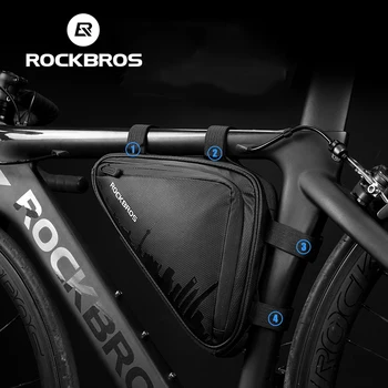 ROCKBROS Bike Kerékpár Első Keret Háromszög Táska Ultra-light Tube Kis Csomag-Javító Eszköz Tok Kerékpározás Szabadtéri Sportok Tartozék