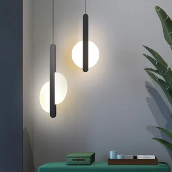Skandináv Három színű LED Fényerő Kis Medál Lámpa, Modern, Minimalista Étterem, Bár Nappali, Dekoráció, Otthon, LED Világítás