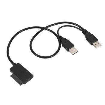 Slim SATA Kábel USB 2.0, Hogy 7+6 Külső Hatalom Laptop SATA Adapter Átalakító Támogatja a windows Xp/7/8/10 OS EM88