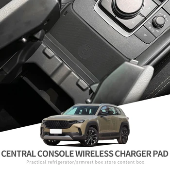 Smabee a Mazda CX-50 Központi Konzol Szilikon Vezeték nélküli Töltő Pad Autó Anti-slip Telefon Töltés Mat Accessiories Fekete