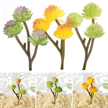 Szimulációs Virág Reális virágcsokrot Mesterséges háromfejű Virág Bonsai Kiegészítő, Dekoráció Kert