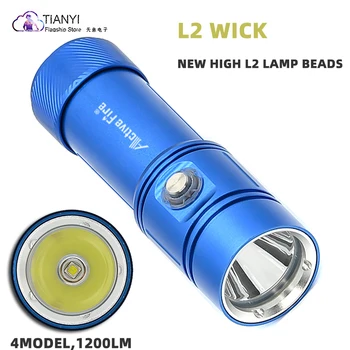 Szuper fényes kis víz alatti világítás töltse könnyű alumínium ötvözet vízálló multi-function hosszú távú L2 lámpa gyöngy fix fókusz