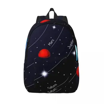 Színes Naprendszer Pislákoló Éjszakai Égbolt Hátizsák Uniszex Utazási Táska Iskolatáska Bookbag Mochila