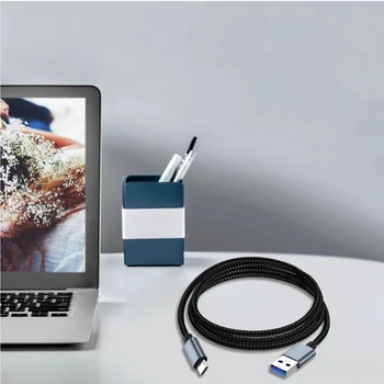 Tartós, Nylon Fonott USB-C Kábel Nagy Kompatibilitási Stabil Adatok Átvitele L41E