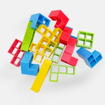Tetra Torony Játék Halmozási Blokkok Stack építőkövei Egyensúly Puzzle társasjáték Közgyűlés Tégla Oktatási Játékok Gyerekeknek Felnőtteknek
