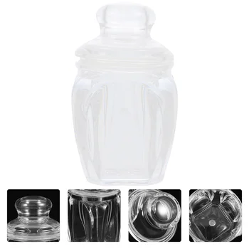 Tárolási Engedélyes Candy Jar Mini Elemek Snack Átlátszó Száraz Üvegekbe Háztartási Szárított Élelmiszer Kis Fedő Műanyag Rack Édes