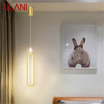 ULANI Északi Medál Fény Arany Egyszerű, Modern LED Lámpa Kristály Berendezési tárgyak Díszítő Otthon Hálószoba