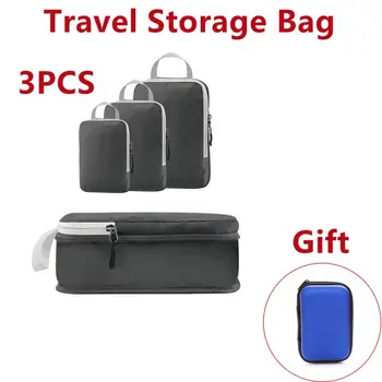 Utazási Tároló Táska Összenyomható Csomagolás Kockák Összecsukható, Vízálló Utazás Bőrönd Nylon Hordozható A Táska Bőrönd Szervező