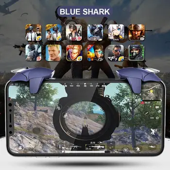Vezérlő Joystick Vezérlő Nyomja meg a-típusú Kiegészítő Tűz gomb Gomb Kék Ravaszt Kék Cápa Mobiltelefon Gamepad