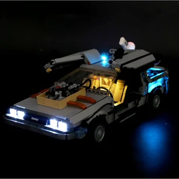 Vissza A Jövőbe DeLoreaned DMC-12 Time Machine 10300 Kreatív Szakértő Versenyautó Modell építőkövei Játék Karácsonyi Ajándék